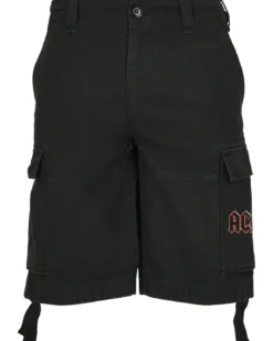 AC/DC vintage reisitaskushortsit - Musta