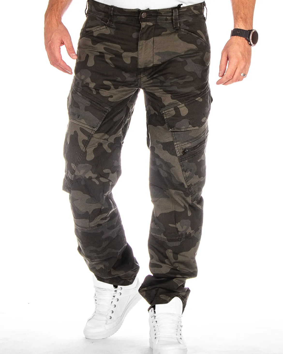 Adven reisitaskuhousut - Tumma Camo