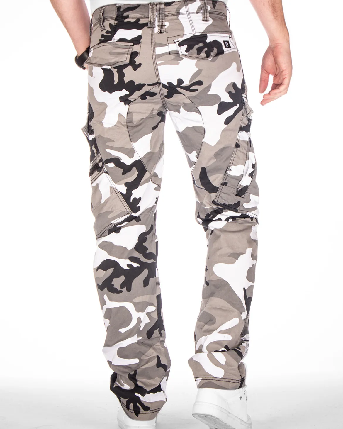 Adven reisitaskuhousut - Valkoinen Camo