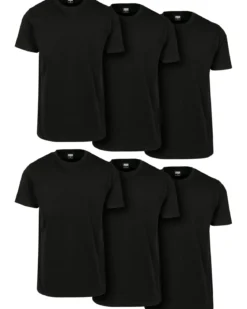 Basic t-paita 6-pack - Musta