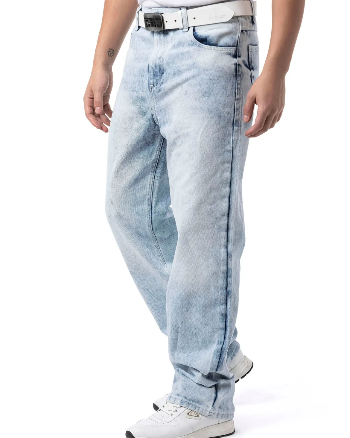 CD903 Milan baggy farkut - Vaaleansininen