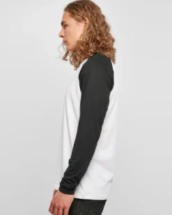 Contrast raglan pitkähihainen - Valkoinen/Musta