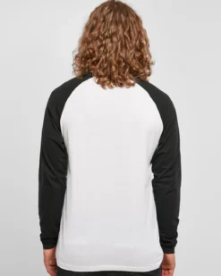 Contrast raglan pitkähihainen - Valkoinen/Musta