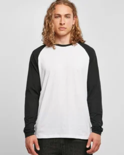 Contrast raglan pitkähihainen - Valkoinen/Musta