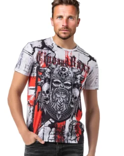 CT819 Viking Skull t-paita - Valkoinen