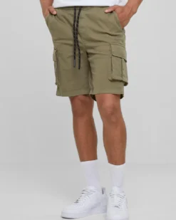 Drawstring reisitaskushortsit - Vihreä