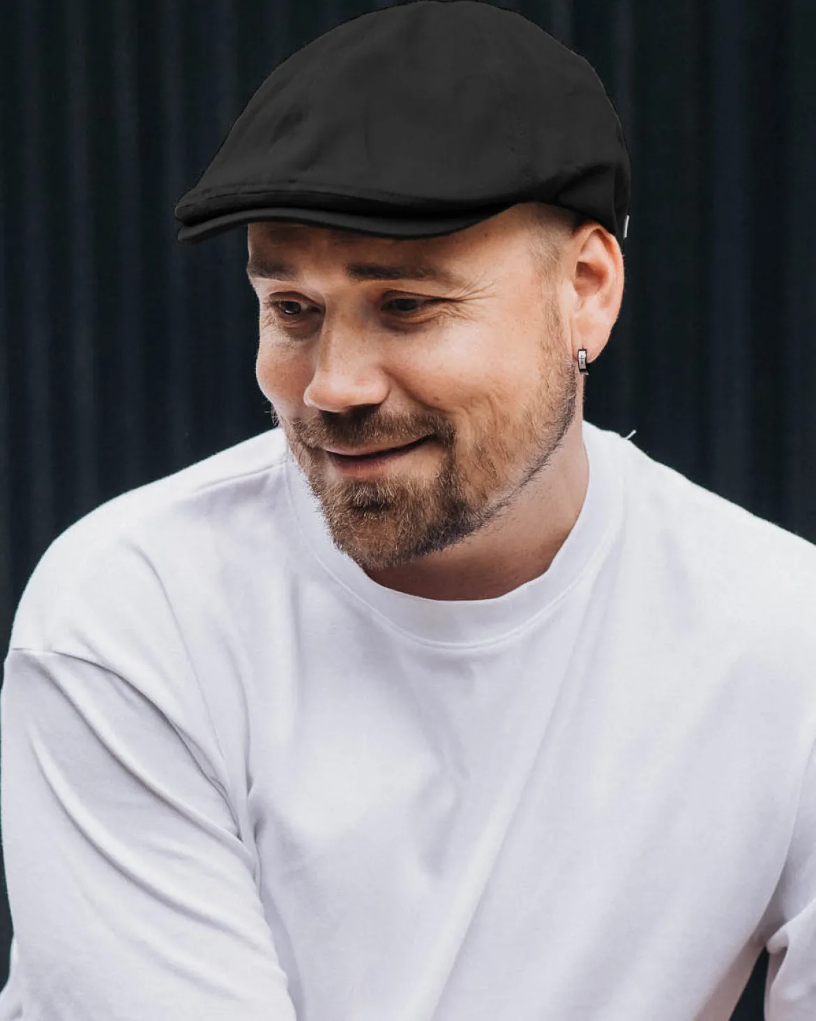 Flat Cap colors - Musta