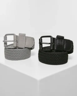 Joustava vyö 2-pack - Musta/Harmaa