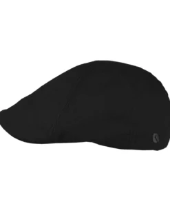 Macon 56 gen linen flat cap - Musta