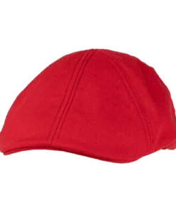 Macon 56 gen linen flat cap - Punainen