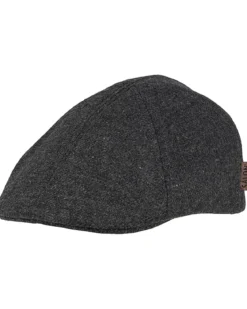 Macon 56 gen merino flat cap - Tummanharmaa
