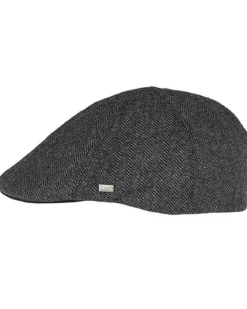 Macon 56 Herringbone flat cap - Harmaa
