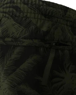 Pattern Palm uimashortsit - Musta/Vihreä