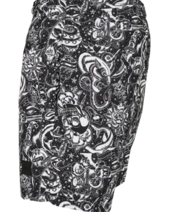 Pattern Tattoo uimashortsit - Musta/Valkoinen