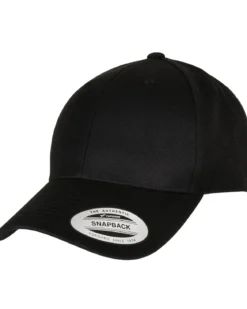 Premium curved snapback - Musta