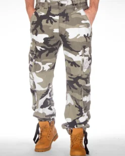 Pure vintage reisitaskuhousut - Valkoinen Camo