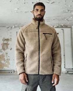 Teddyfleece takki - Kameli
